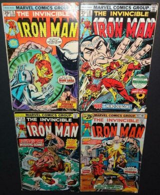 Iron Man 75,  81,  84,  85; 4 - Iss Lot; 2.  0 - 3.  5 Black Lama/firebrand Bv$11 50 Off