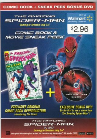 Spider - Man 6 Mini Comic w/ Walmart Sneak Peak DVD Promo NM,  2012 2