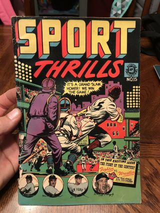 1951 Sports Thrills Comic Book By Star Publications No.  15