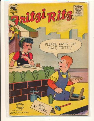 Fritzi Ritz 39 - Early Peanuts Pages Good,  Cond Dime Size Piece Off Back Cover