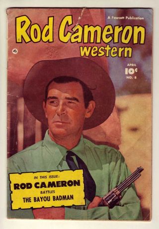 Rod Cameron Western 8 - April 1951 Fawcett - Photo Covers - Good (2.  0)