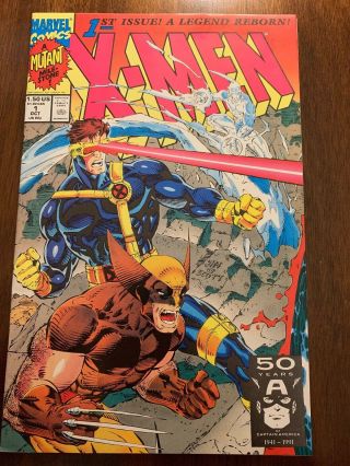 X - Men 1 (marvel 1991) Jim Lee Cover True First Appearance Of Omega Red