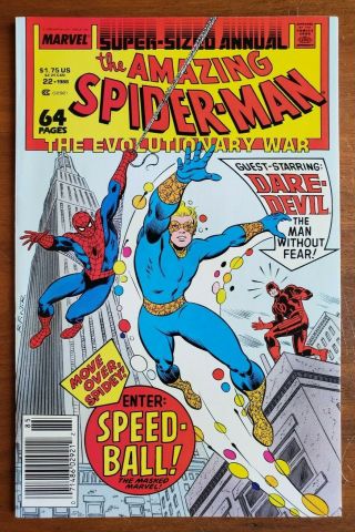 Spider - Man Annual 22 (1988).  Vf/nm.  First Appearance Of Speedball