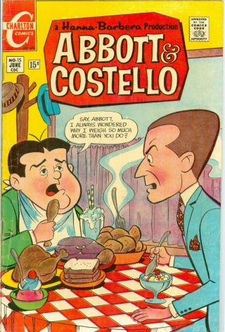 Abbott & Costello Comic Book No.  15 Charlton Comics Bud And Lou June 1970