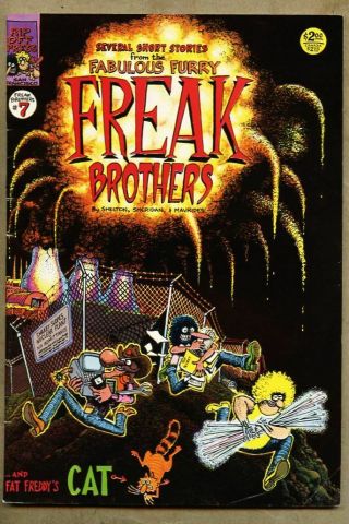 Freak Brothers 7 - 1982 Fn - 5.  5 1st Vers.  $2.  00 Price Underground Fabulous Furry