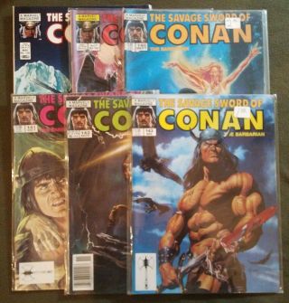 The Savage Sword Of Conan 6 Issues 100,  102,  140 - 143 Marvel Comics