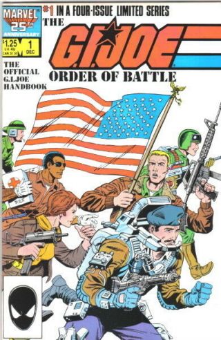 The G.  I.  Joe Order Of Battle Comic Book 1 Marvel Comics 1986 Near Unread