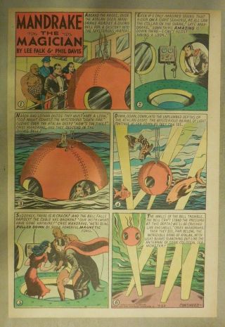 Mandrake The Magician by Lee Falk and Phil Davis 7/22/1945 Tabloid Size Page 2