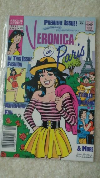 Archie Comics " Veronica In Paris " 1 April 1989 Premiere Issue