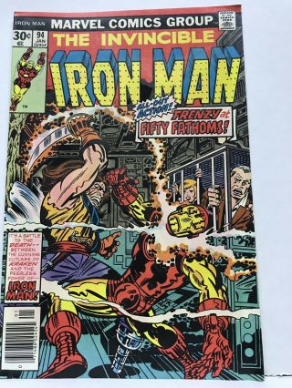 The Invincible Iron Man 94 February 1977 Unread Vintage Marvel Avengers
