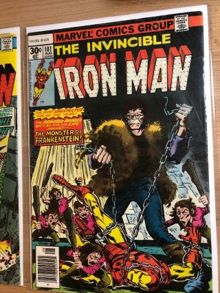 THE INVINCIBLE IRON MAN 101 & 102 1977 1st appearance of Dreadnight 2