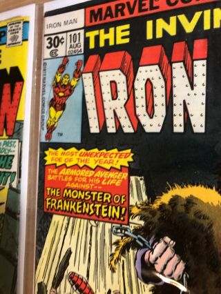 THE INVINCIBLE IRON MAN 101 & 102 1977 1st appearance of Dreadnight 4