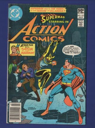 Superman Action 521 Dc Comics First Appearance Introducing Vixen Atom Aquaman