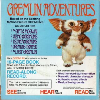 GREMLINS 1 2 3 4 5 COMPLETE SERIES WITH RECORDS 1984 READ ALONG.  99 4