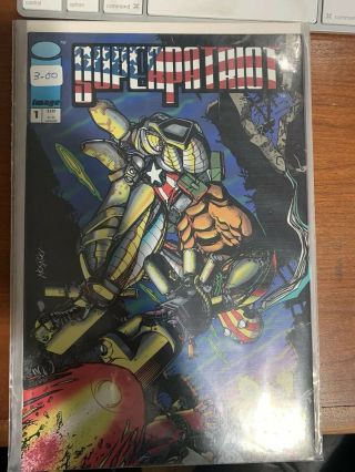 Image Comics Patriot 1 (1992) First Issue Bag And Board
