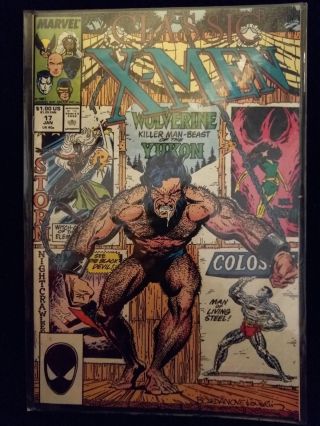 Classic X - Men 17 Wolverine Killer Man - Beast Of The Yukon Jan 1988 Marvel Comics