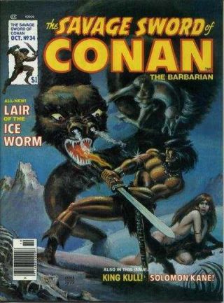 Savage Sword Of Conan (1974 Series) 34 In Fine.  Marvel Comics [ Un]
