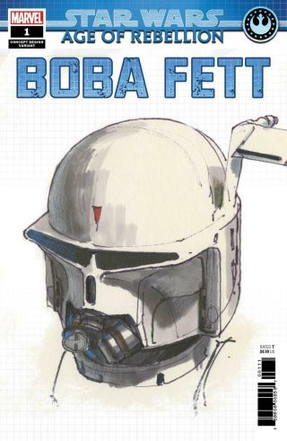 Star Wars Age Of Rebellion Boba Fett 1 B Concept Design Variant Nm