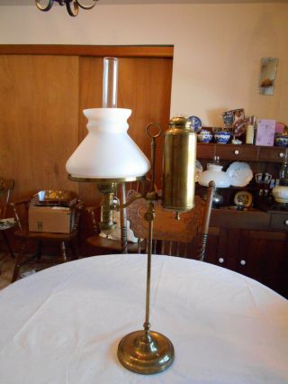 Antique Manhattan Brass Co N.  Y.  Student Lamp