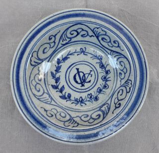Old " Dutch East India Company " Ceramics Plate,  With Voc Marks - Age Unknown