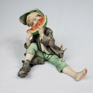 Porcelain Of Capodimonte,  G.  Cappe Of Art Italy - Boy Eating Watermelon