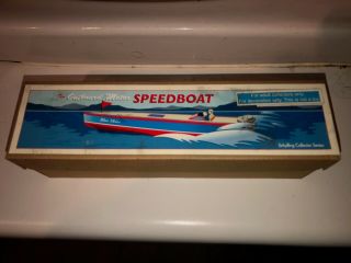 Schylling Tin Speed Boat Toy Collector Series 1996 1997 Nib Outboard Motor