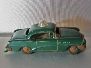 Vintage 1950s Mar Line Toys Japan Tin Battery Operated Buick Police Cop Car