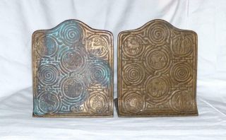 Antique Lct Tiffany Studios Bronze Zodiac Bookends