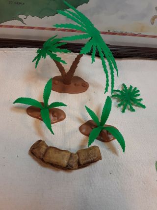 Vintage Marx Palm Trees Ferns & Sand Bag