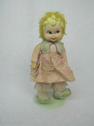 Vintage Rushton Little Bo Peep Stuffed Musical Rubber Face Plush Doll Rare