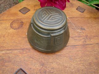Antique Tiffany Studios Bronze Ink Well In " Modeled Form " W5058