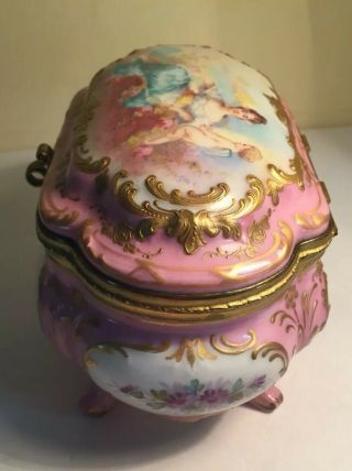 Antique French Sevres bronze & porcelain box 3