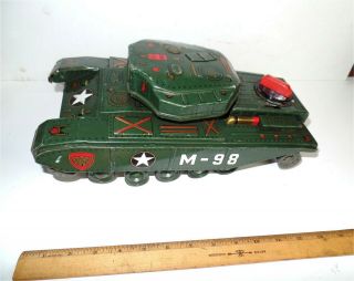 Vintage Modern Toys Toy Tank - Japan Battery Operated Tin Army Tank