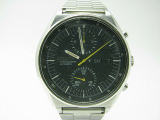 Vintage Seiko Automatic 3 Register Chronograph 6138 - 3000 Day Date For Repairs