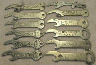 Vintage & Antique 12 Rare Beer Advertising Bottle Openers Complimentary Openers