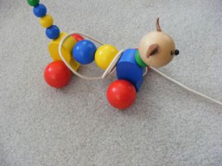Wooden Cat Or Dog Pull Toy Made In Germany