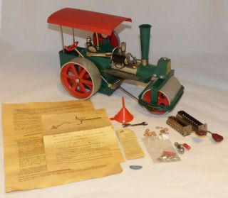 Vintage Wilesco Old Smoky D36 Steam Roller Tractor W/ Box & West Germany