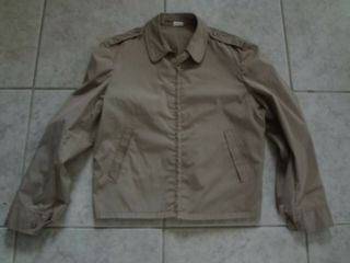 Us Navy Vintage Khaki Dress Jacket Windbreaker Coat Poly/cotton Sz Medium