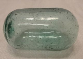 Vintage Japanese Glass SAUSAGE ROLLER FLOAT 3.  75 