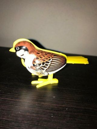 Vintage Mikuni Tin Wind Up Toy Hopping Bird / Sparrow.  Japan