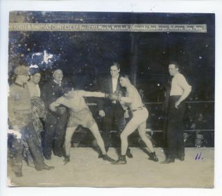 1907 Stanley Ketchel V.  Thomas Vintage Boxing Photo By Dana Studios