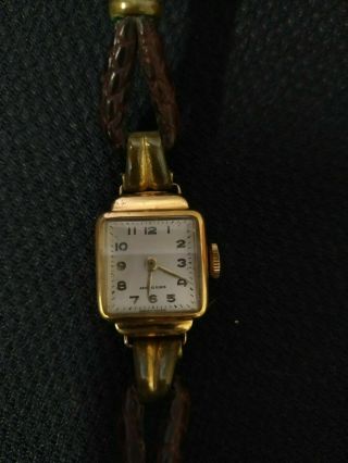 Vintage Art Deco Solid Gold 18k Women Mechanic Watch