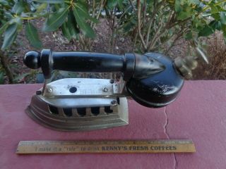Vintage Gas Sad Iron With Antique Art Deco Look Patent Applied For