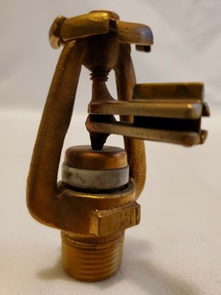 Vintage Antique 1905 Manufacturers Model A Brass Upright Fire Sprinkle Head