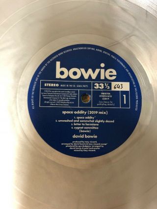 Rare No.  643 David Bowie Space Oddity Silver Vinyl Hand Numbered Low Number