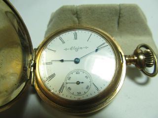 Elgin Hunting Case Pocket Watch 6 Size 15 Jewel Made In 1904
