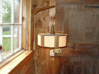 Vintage Mcm Danish Modern Walnut Hanging Wall Mount Light Lamp Wiring
