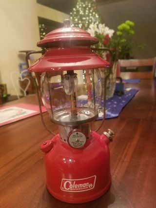 Coleman 200a Single Mantle Lantern: 3 - 69 Vintage Red Coleman Lantern 200 A