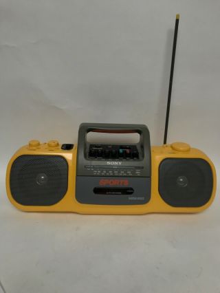 Vintage Sony Am/fm Boom Box,  Sony Sport Stereo Cassette W/ Bass Boost