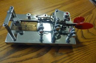 Vintage Vibroplex Telegraph Morse Code Key